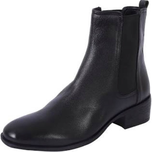 Kenneth Cole Reaction Shoes - Kenneth Cole Reaction Boots Salt Chelsea Ankle Heel Black Leather 9